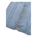 Pure Firenze Gilet In Filo Tinta Unita con Ricami per Neonato PC03602 AZZURRO PURE FIRENZE 
