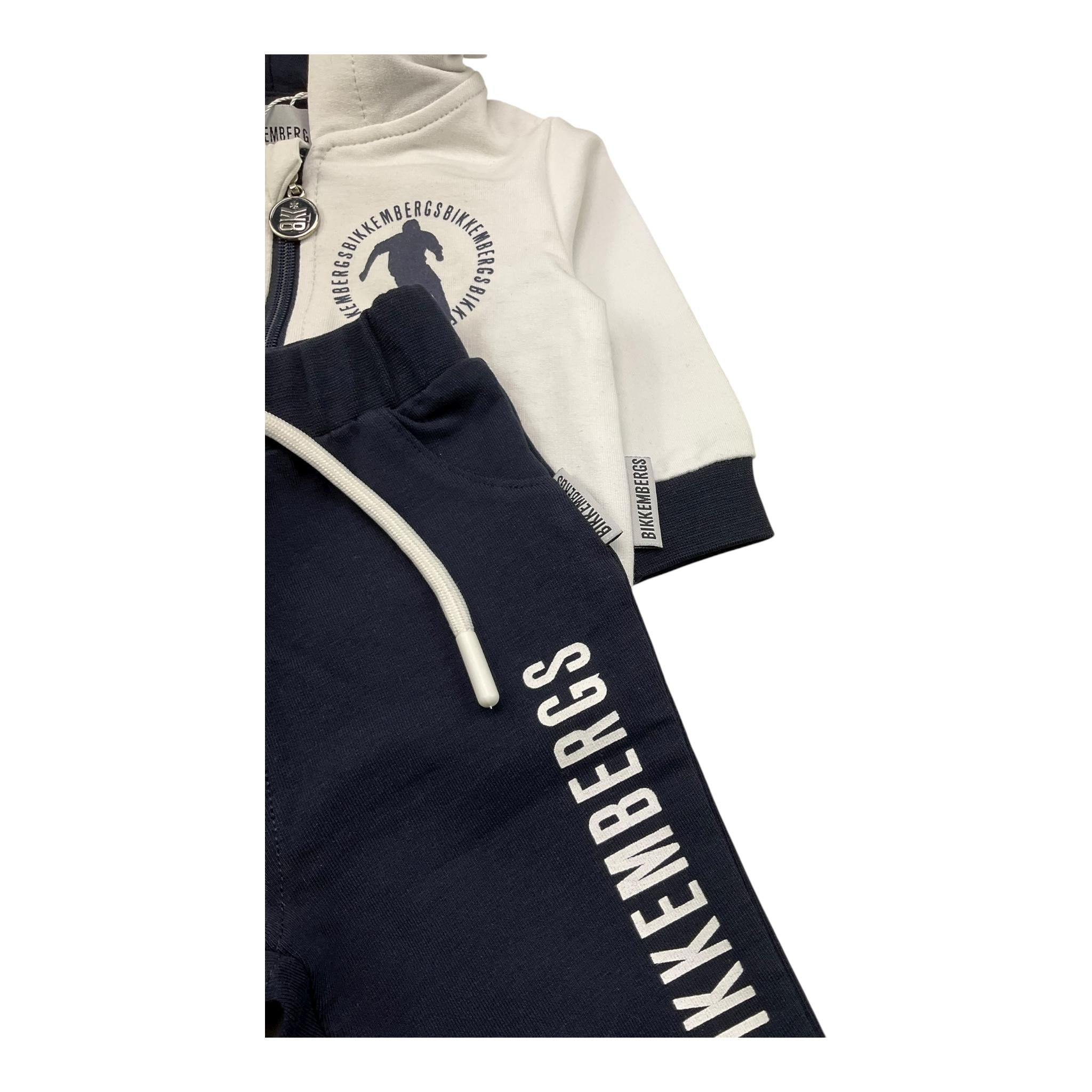 Bikkembergs Completo 2 Pezzi Felpa-Pantalone per Neonato BK1761 BIANCO/BLU BiKKEMBERGS 
