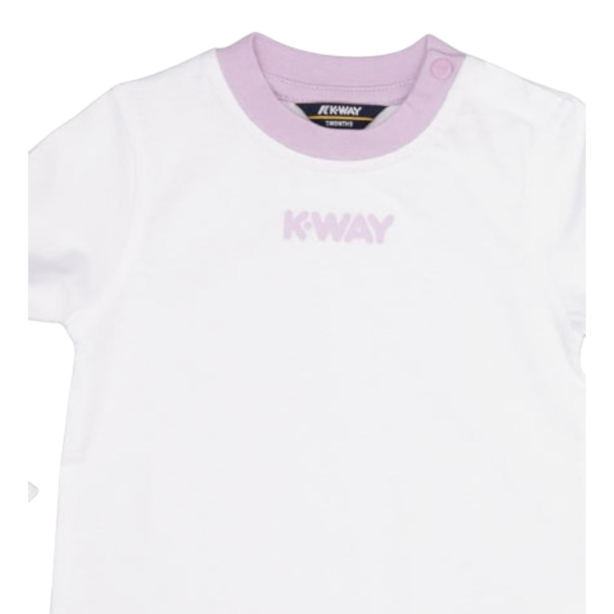 K-Way Set 2 Pagliaccetti Bicolore per Neonata K4124VWX BIANCO K-WAY 