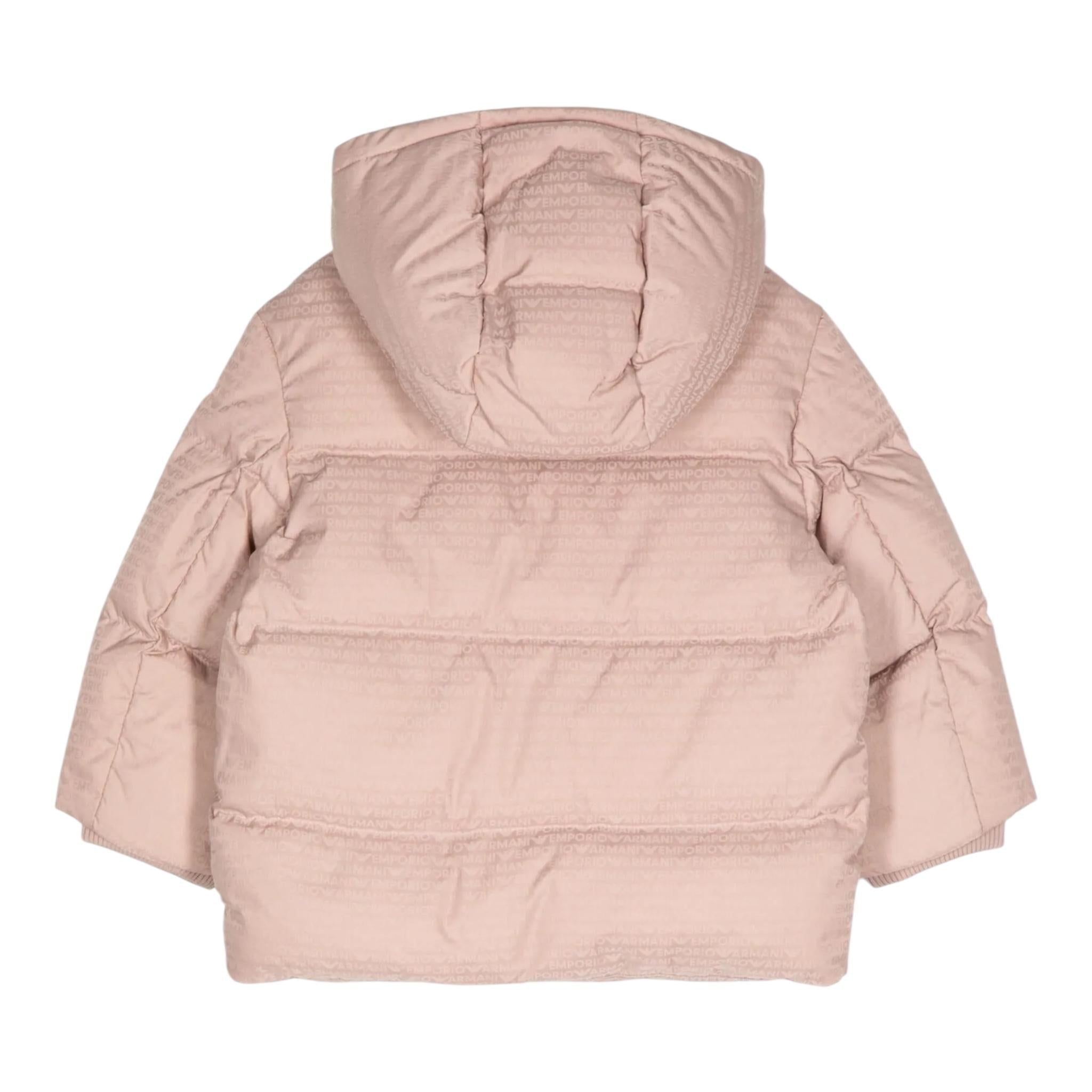 EMPORIO ARMANI giubbino tinta unita con cappuccio e loghi Rosa per Bambina 6DHKJ3AJ ROSA EMPORIO ARMANI 