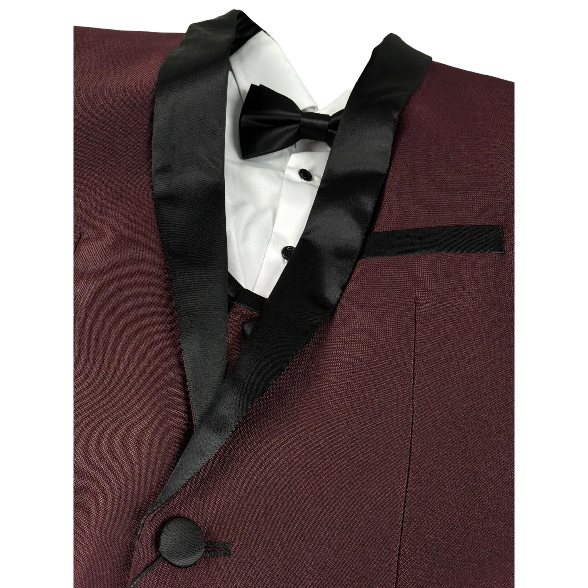 Gai  Mattiolo Completo 5 Giacca-Camicia-Pantalone-Papillon-Gilet per Bambino GMM370130R BORDEAUX GAI  MATTIOLO 