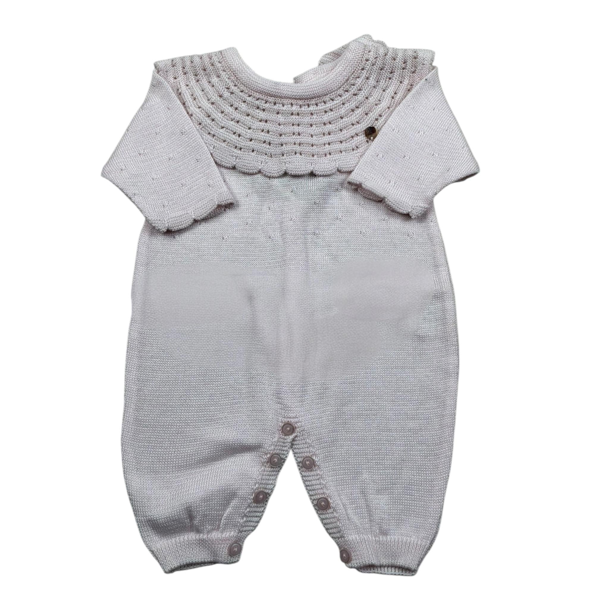 Marlu' Tutina Manica Lunga Tinta Unita per Neonata EL1710 ROSA MARLU' 