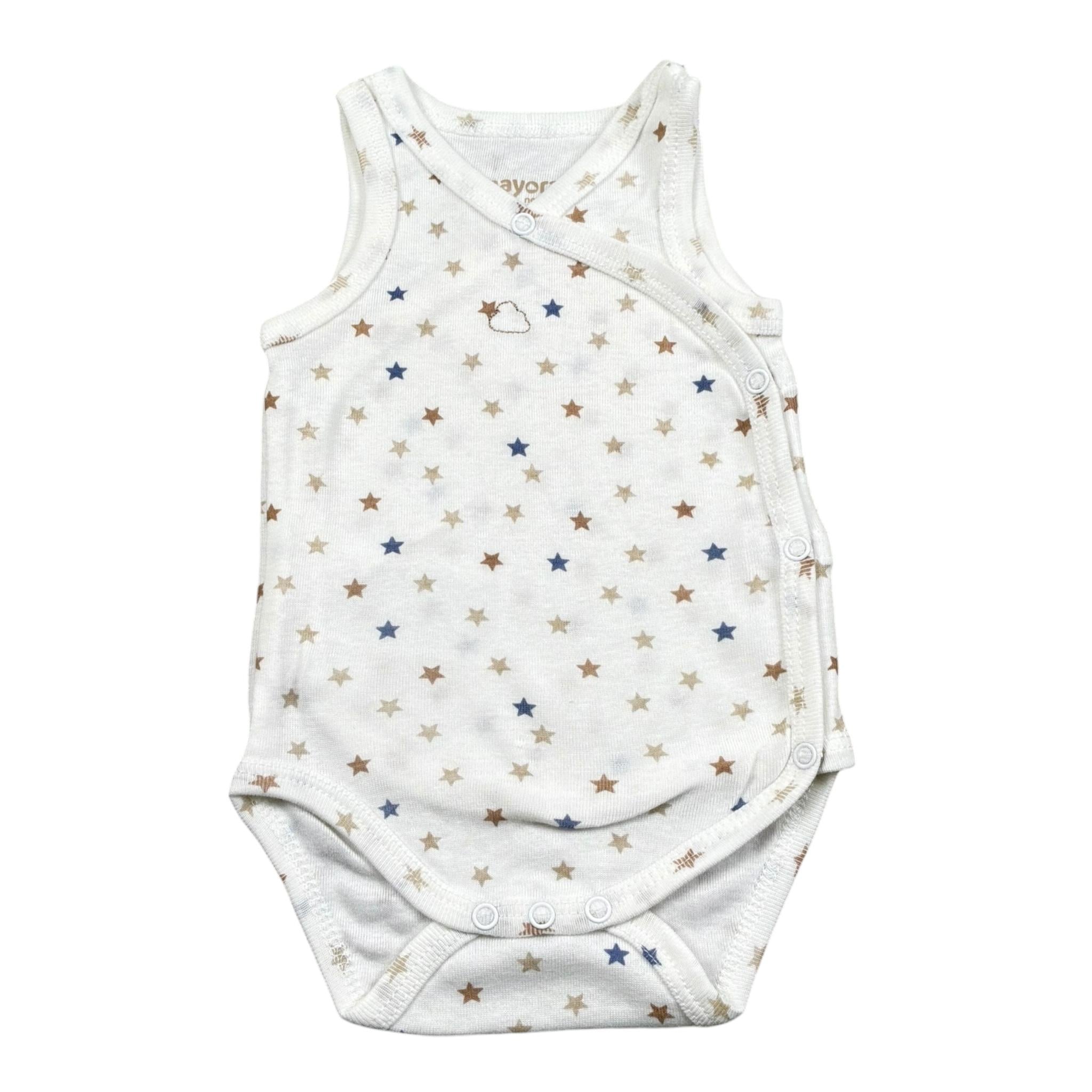 Mayoral Body Tinta Unita Giromanica con Stampa per Neonato 170666 BIANCO MAYORAL 