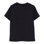 Balmain T-Shirt Girocollo Tinta Unita Logata per Bambino BW8R31 BLU BALMAIN 