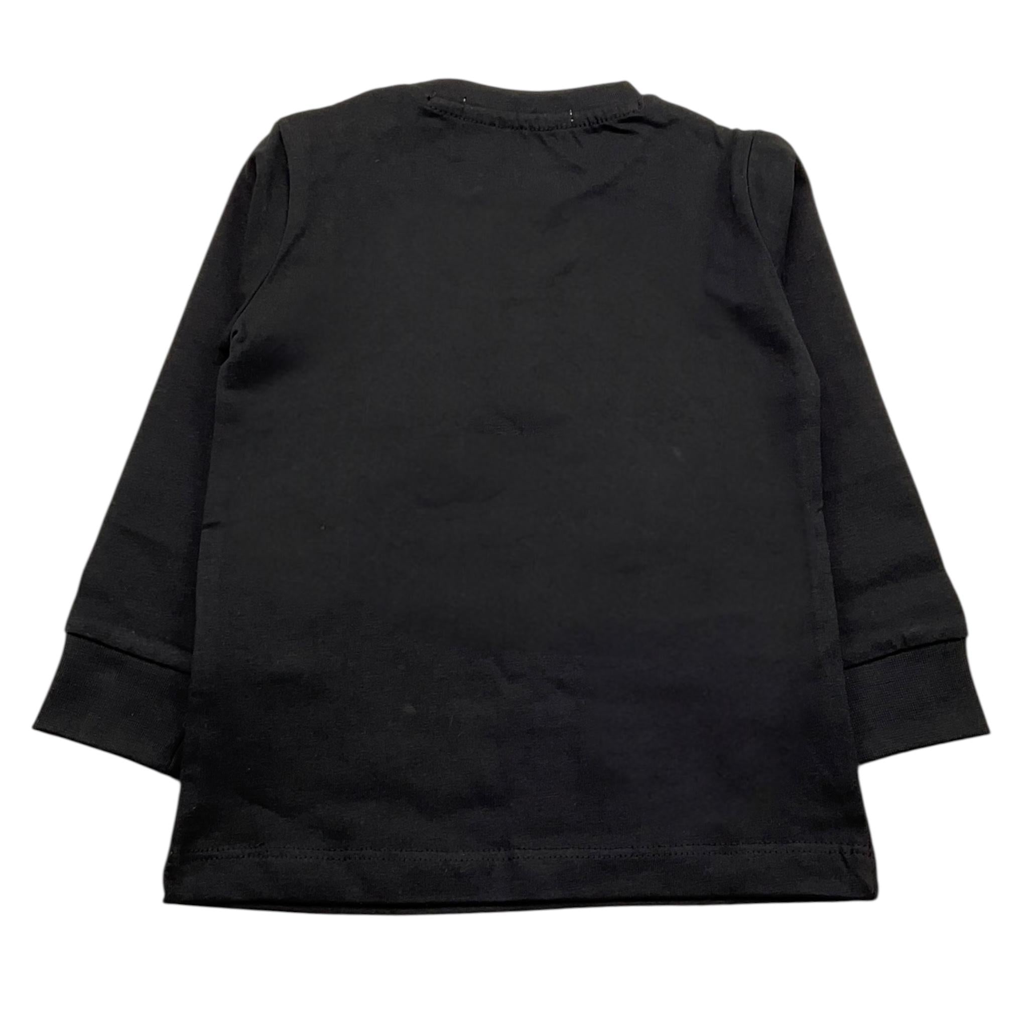 CESARE PACIOTTI shirt girocollo tinta unita con stampa Nero per Neonato TSP5316BN NERO CESARE PACIOTTI 