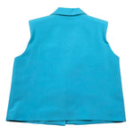 Gaelle Gilet Tinta Unita con Bottone per Bambina 2746JY00350 AZZURRO GAELLE 