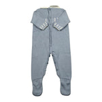 Paz Rodriguez Tutina Manica Lunga Tinta Unita con Ricami per Neonato 00542238 AZZURRO PAZ RODRIGUEZ 