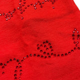 Liu Jo T-Shirt Girocollo Tinta Unita con Brillantini per Neonata KA4048 ROSSO LIU JO 