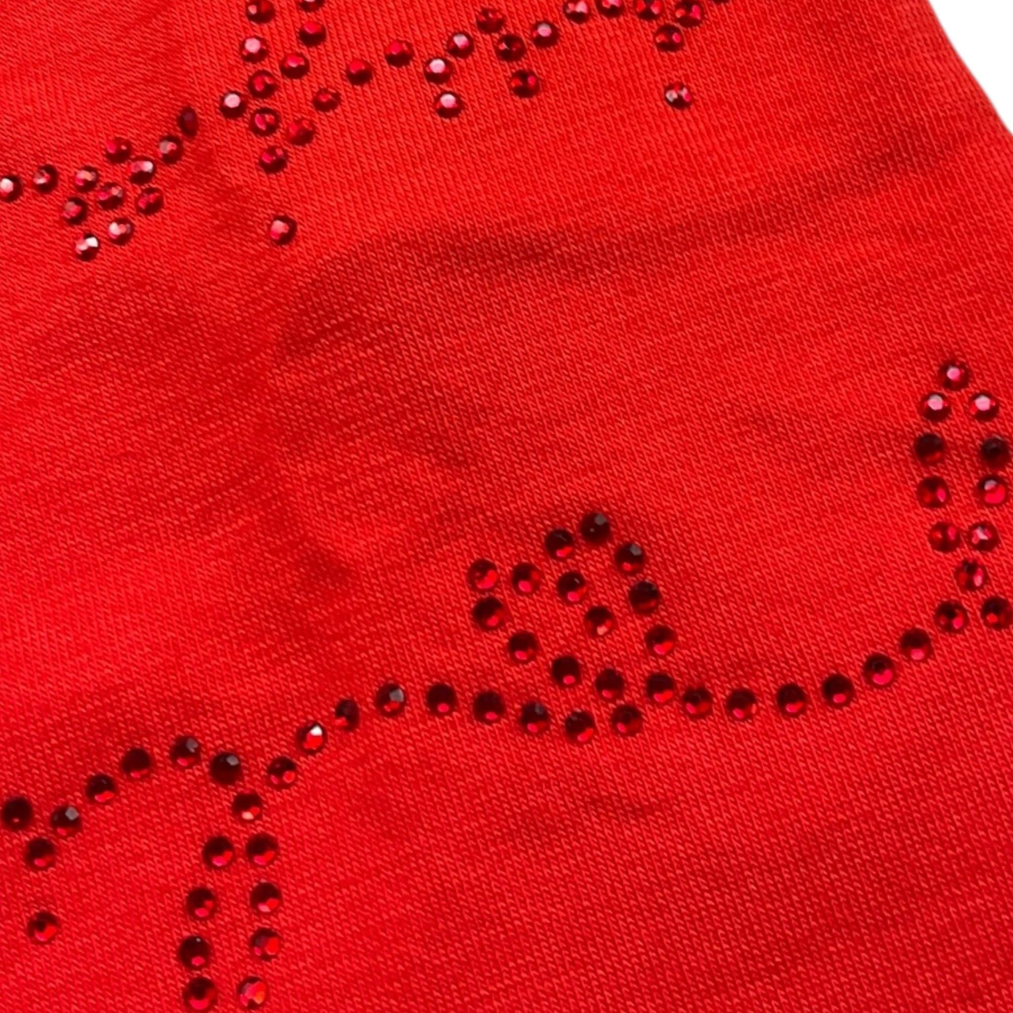Liu Jo T-Shirt Girocollo Tinta Unita con Brillantini per Neonata KA4048 ROSSO LIU JO 
