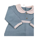 Paz Rodriguez Tutina Manica Lunga Tinta Unita per Neonato 005120786 AZZURRO PAZ RODRIGUEZ 