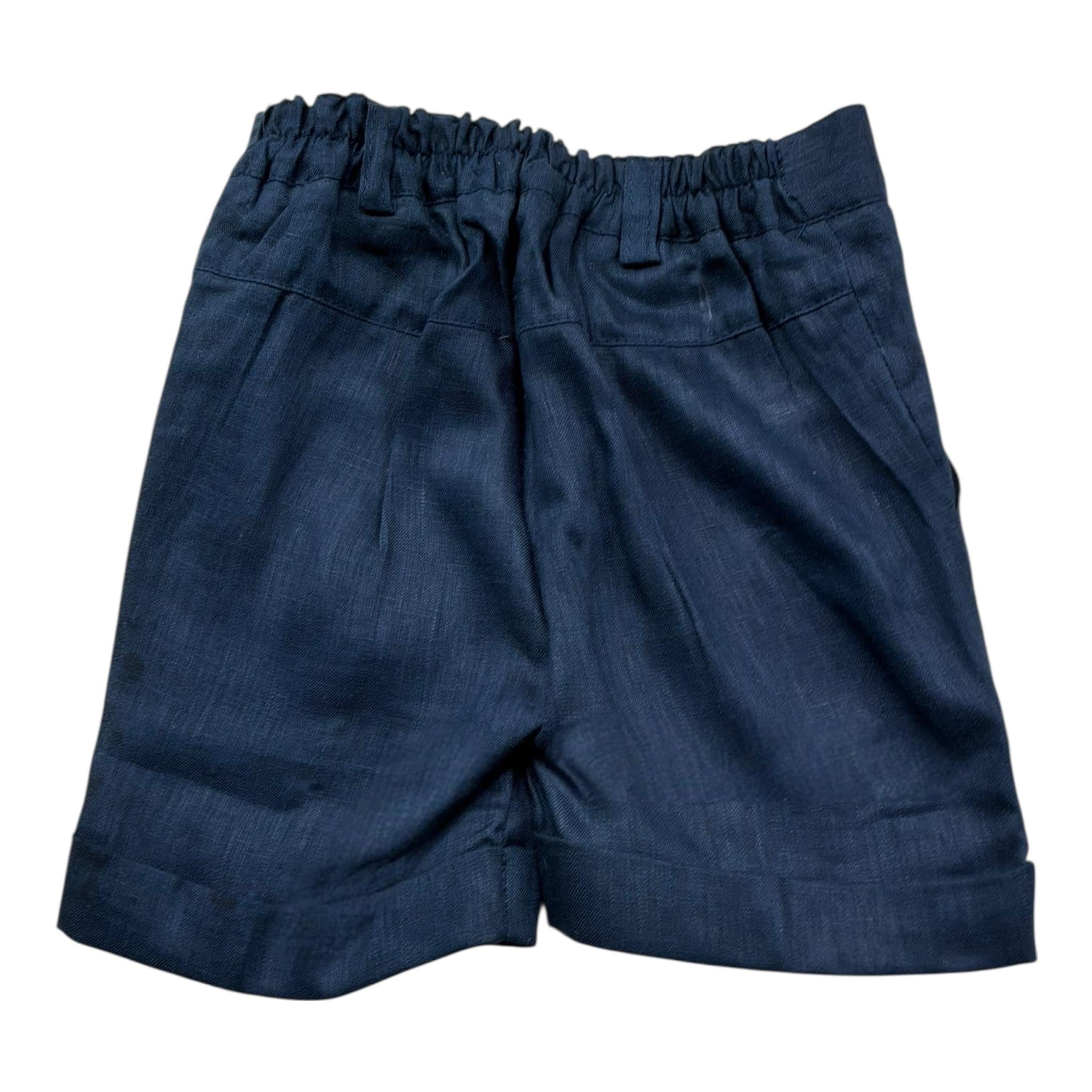 Manuel & Frank Bermuda Tinta Unita con Elastico In Vita per Neonato MF2180I BLU MANUEL & FRANK 