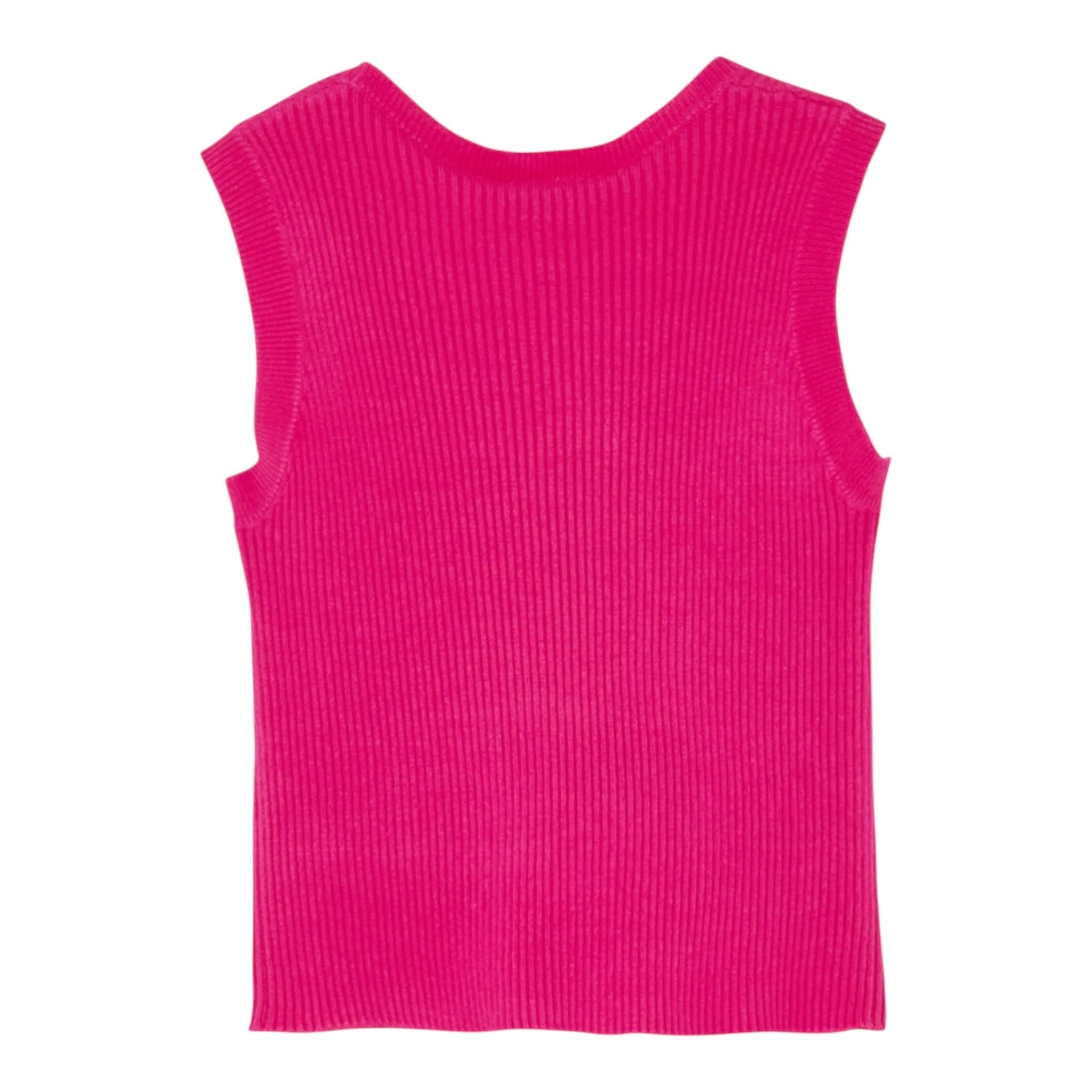 Liu Jo Canotta Tinta Unita A Costine per Bambina GA4037 FUXIA LIU JO 