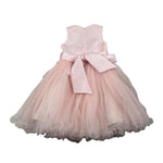 Bella Brilli Abito Cerimonia Tinta Unita Giromanica per Bambina BB902548 ROSA BELLA BRILLI 