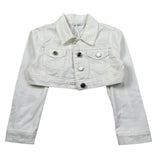 Lu Lu By Miss Grant Giubbino In Denim tinta unita Bianco per Bambina LL2604 BIANCO LU LU BY MISS GRANT 