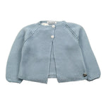 Juliana Cardigan Tinta Unita con Trafori per Bambina 25211J AZZURRO JULIANA 