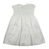 Il Gufo Abito Mezza Manica Tinta Unita con Ricami per Neonata P25VW788L0002 BIANCO IL GUFO 