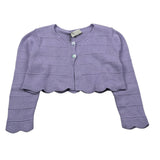 J.O. Milano Coprispalle Tinta Unita con Ricami per Neonata 573X1XX LILLA J.O. MILANO 