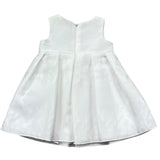 Le Bebe Abito Giromanica Tinta Unita con Fiocco per Neonata LBG0870 BIANCO LE BEBE 