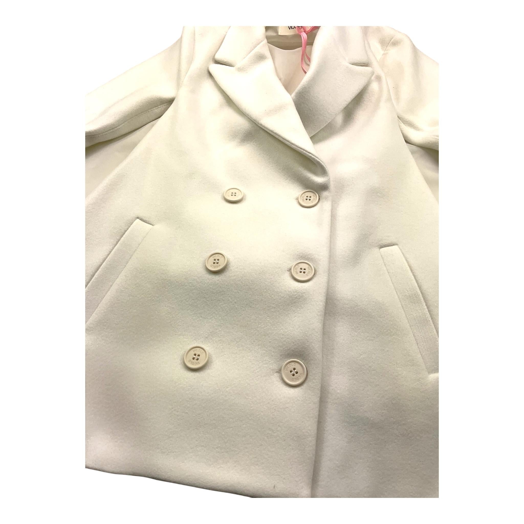 VICOLO cappotto modello mantella tinta unita doppiopetto Bianco per Bambina 3141OC00063 BIANCO VICOLO 