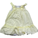 Le Bebe Abito Giromanica Tinta Unita con Ricami per Neonata LBG6369 GIALLO LE BEBE 