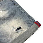 Icon Bermuda In Denim Tinta Unita con Girovita Regolabile per Bambino IBDS00452 AZZURRO ICON 