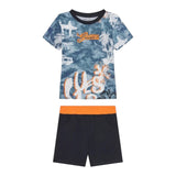 Guess Completo Tinta Unita 2 Pezzi T-Shirts-Bermuda per Neonato I5GG11K8HM4 AZZURRO GUESS 