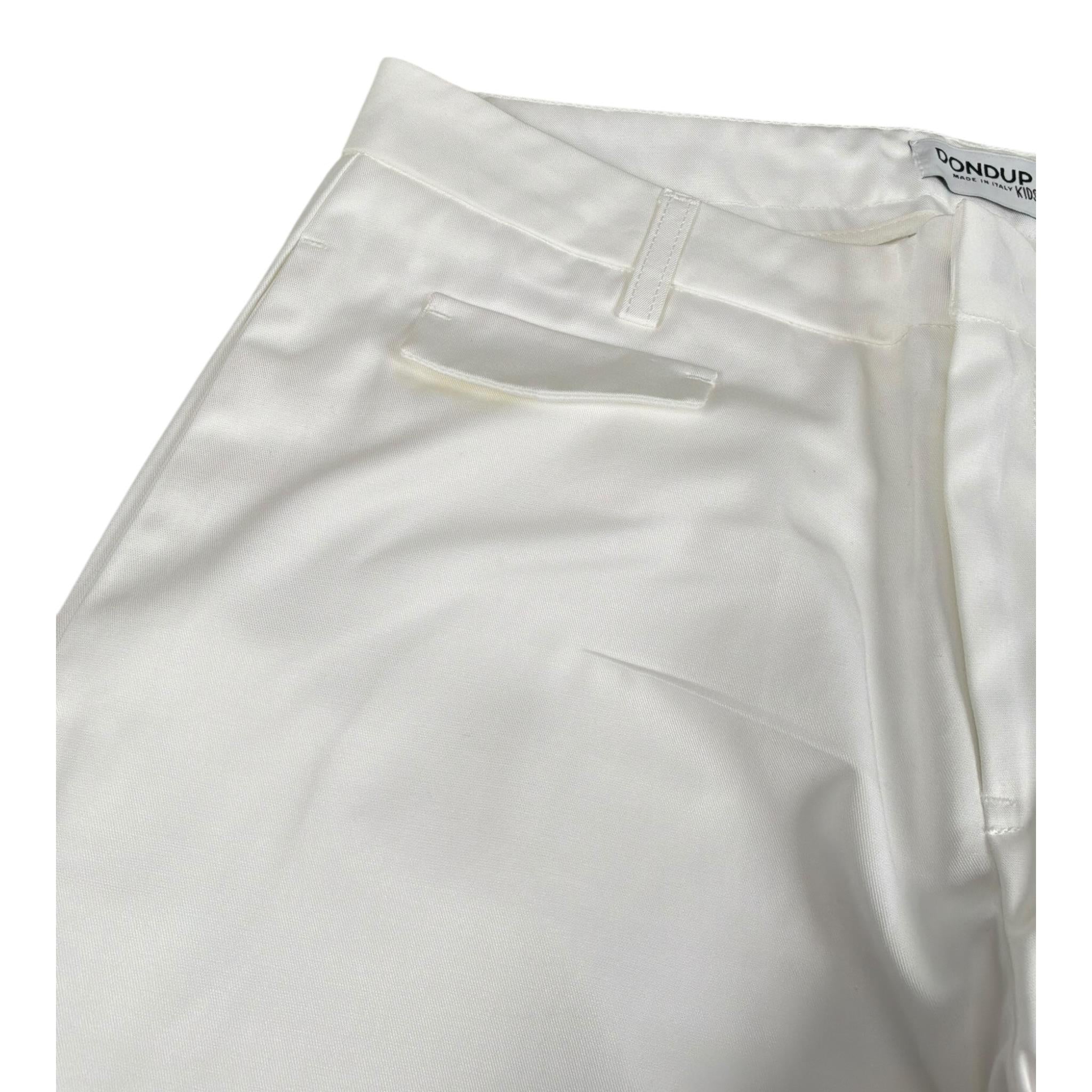 Dondup Pantalone Modello Palazzo Tinta Unita  per Bambina DMPA109 PANNA DONDUP 