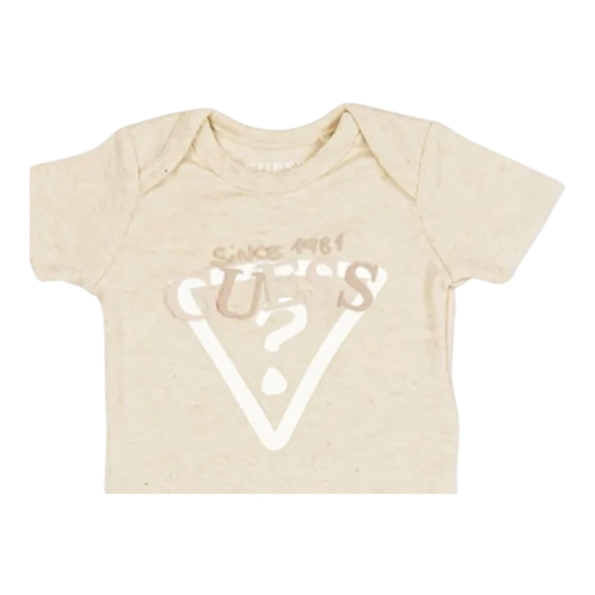 Guess Set 3 Pezzi Body con Fantasia per Neonato H4RW10KAE10 BIANCO/BEIGE GUESS 
