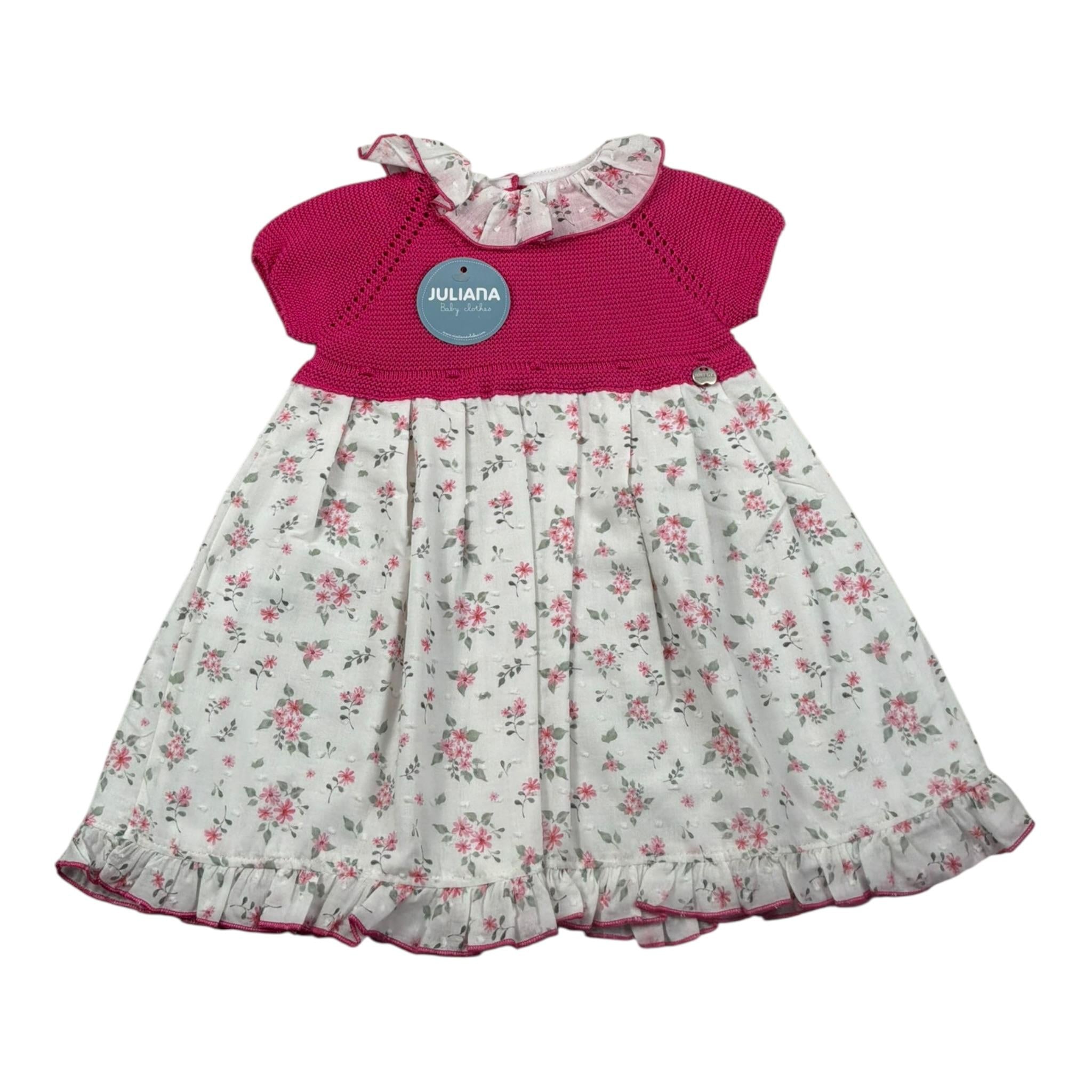 Juliana Abito Bicolore Mezza Manica Bianco per Neonata 25119 BIANCO JULIANA 