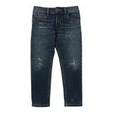 Diesel Jeans Tinta Unita con Girovita Regolabile per Bambino J00990X BLU DIESEL 