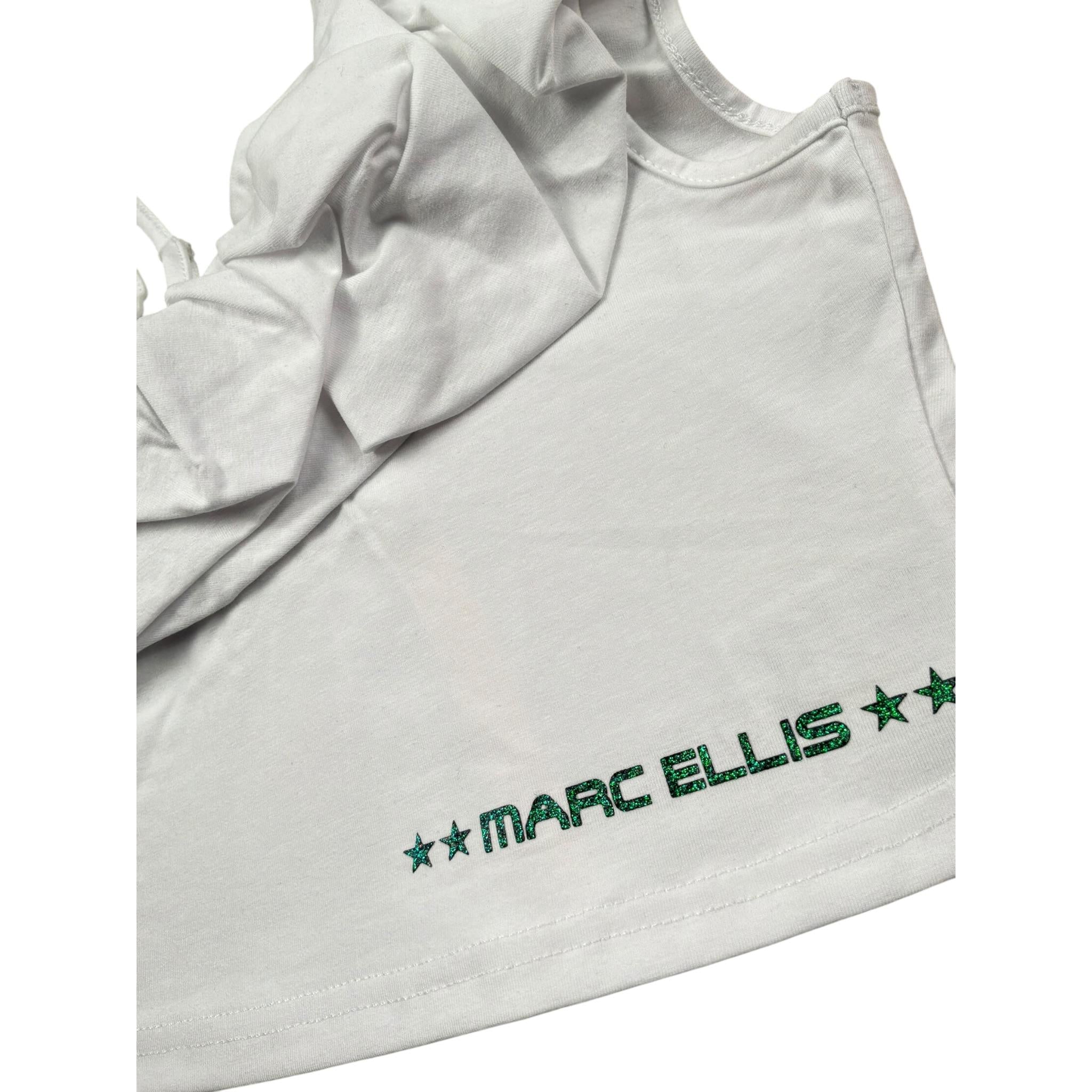 Marc Ellis Top Tinta Unita con Balze per Bambina JMJTP14169 BIANCO MARC ELLIS 