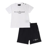 John Richmond Completo 2 Pezzi T-Shirt-Bermuda Bicolore per Neonato RIP25018CF BIANCO/NERO JOHN RICHMOND 