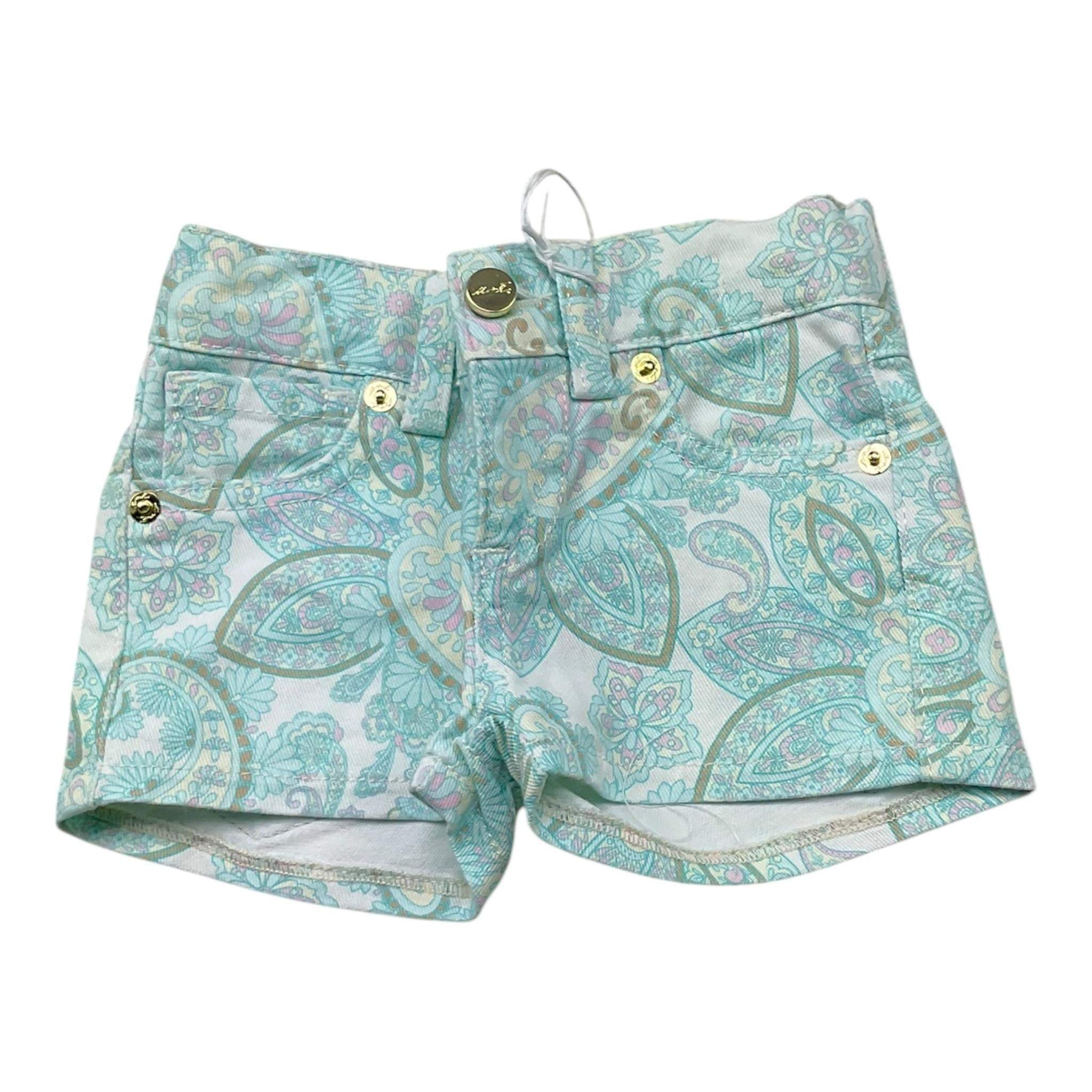 U+È Short Tinta Unita con Fantasia  per Neonata UE1845 BIANCO U+è 