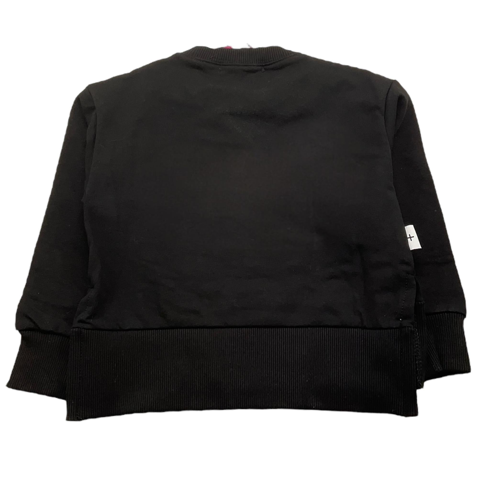 SHOE felpa chiusa girocollo tinta unita con logo Nero per Bambina GEDA2844 NERO SHOE 