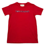 Trussardi T-Shirt Girocollo Tinta Unita con Logo per Bambino TBP26051TS ROSSO TRUSSARDI 