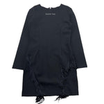 PATRIZIA PEPE abito manica lunga tinta unita con frange Nero per Bambina 7A0515 NERO PATRIZIA PEPE 