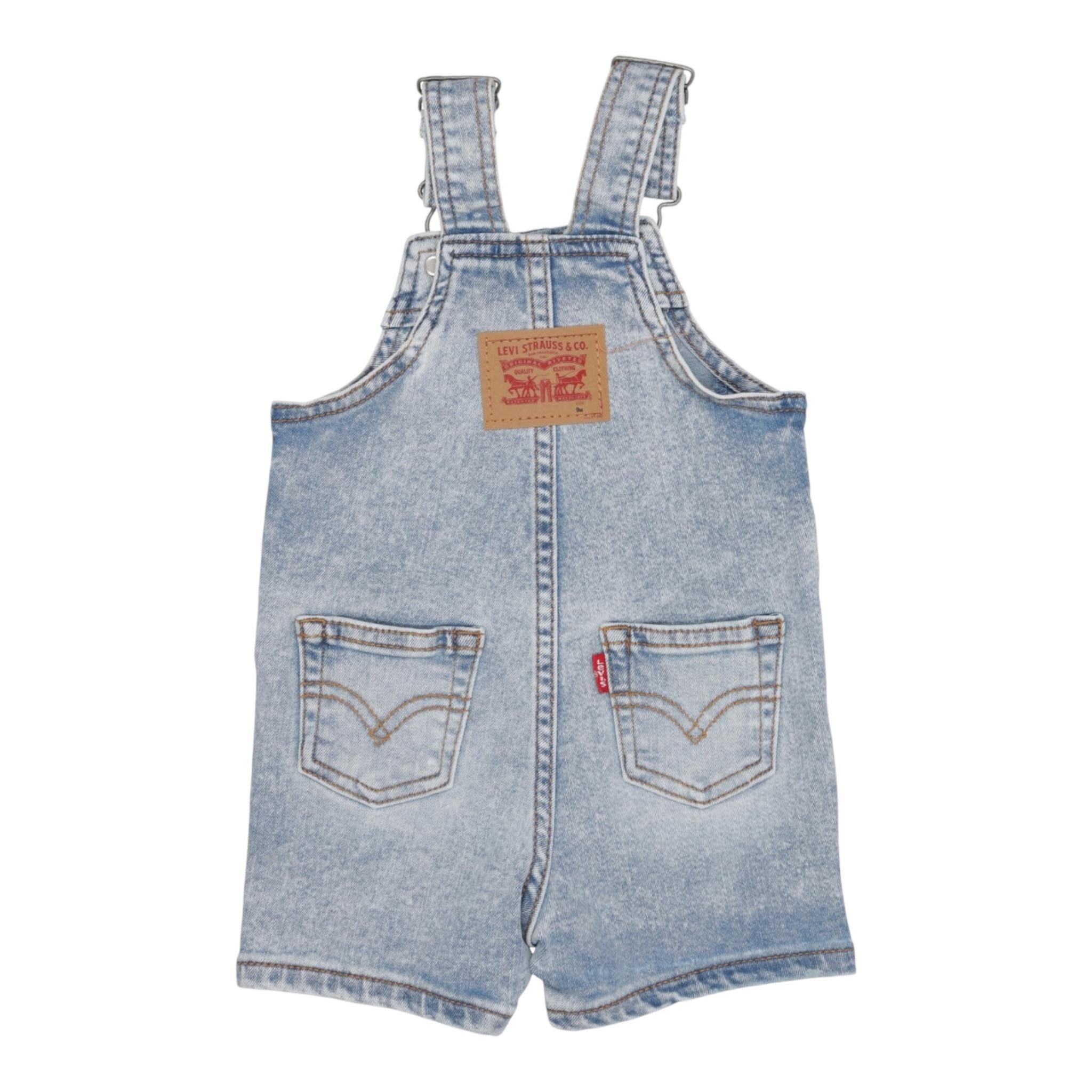 Levi'S Salopette In Denim Tinta Unita per Neonato 6EE584X AZZURRO LEVI'S 