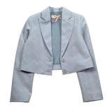 Vicolo Giacca Tinta Unita Crop per Bambina 3145JY00084 CELESTE VICOLO 