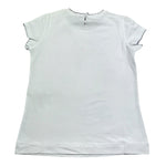 Monnalisa T-Shirt Girocollo Tinta Unita con Stampa per Bambina 117613S7 BIANCO MONNALISA 