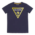 Guess T-Shirt Tinta Unita con Stampa per Bambino N73I55K8HM0X BLU GUESS 