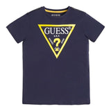 Guess T-Shirt Tinta Unita con Stampa per Bambino N73I55K8HM0X BLU GUESS 