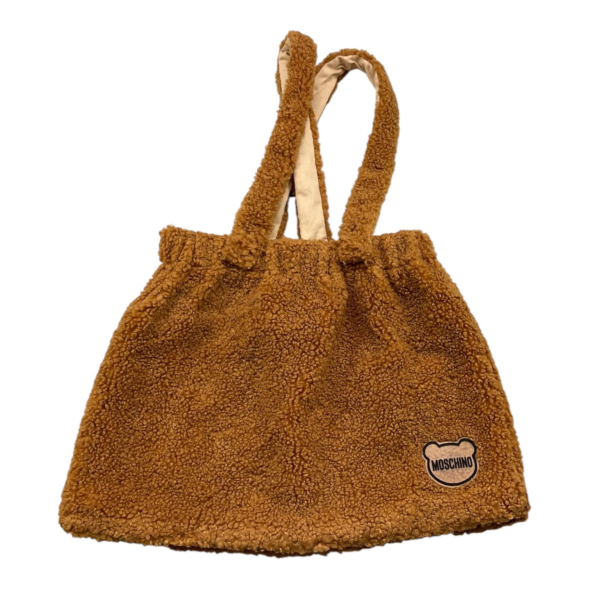 MOSCHINO gonna teddy tinta unita con bretelle Marrone per Neonata MDK02WLIA00 MARRONE MOSCHINO 