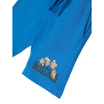 Moschino Bermuda tinta unita con Logo Blu per Bambino HUQ01OX BLU MOSCHINO 