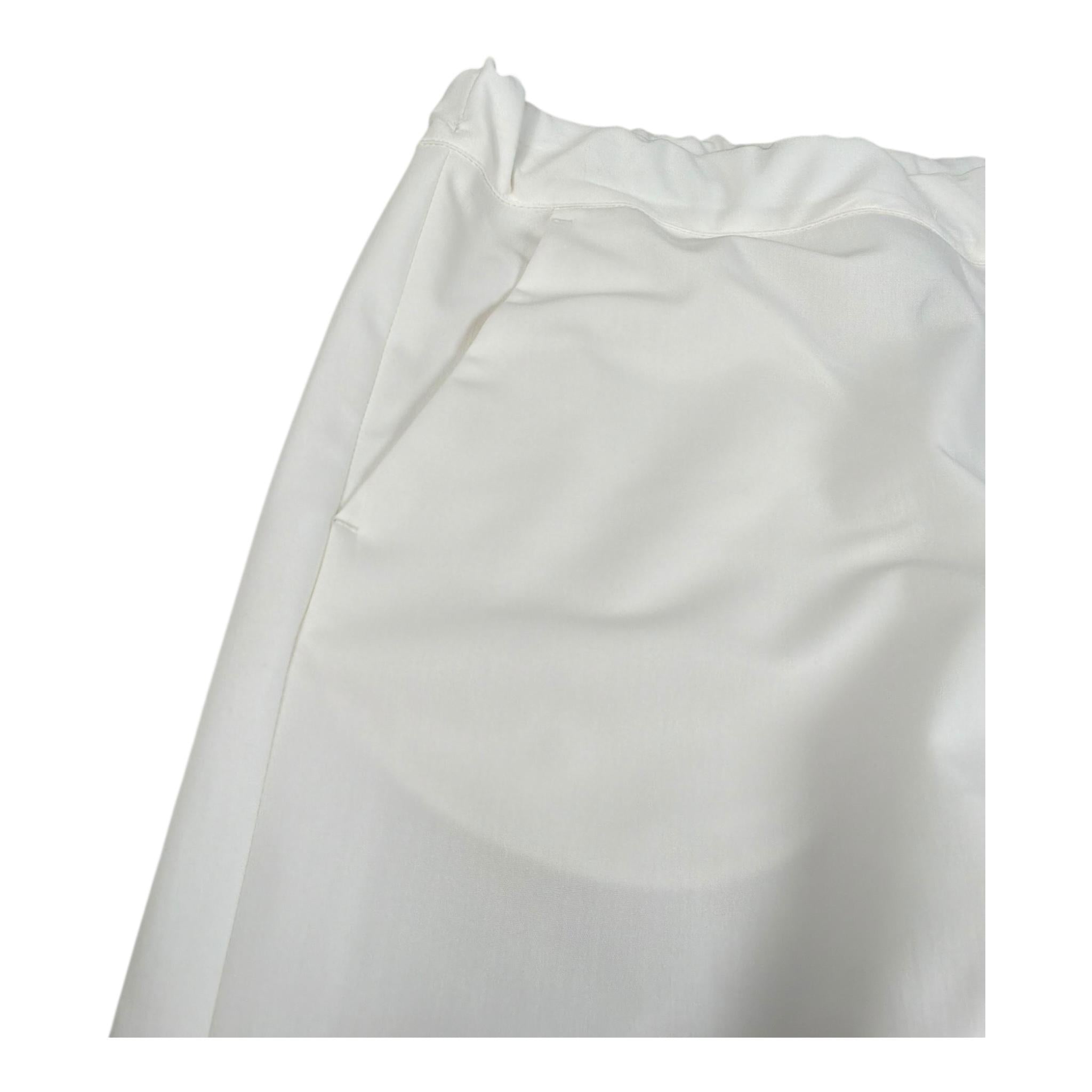 Xacus Pantalone Tinta Unita con Elastico In Vita per Bambina 85151 BIANCO XACUS 