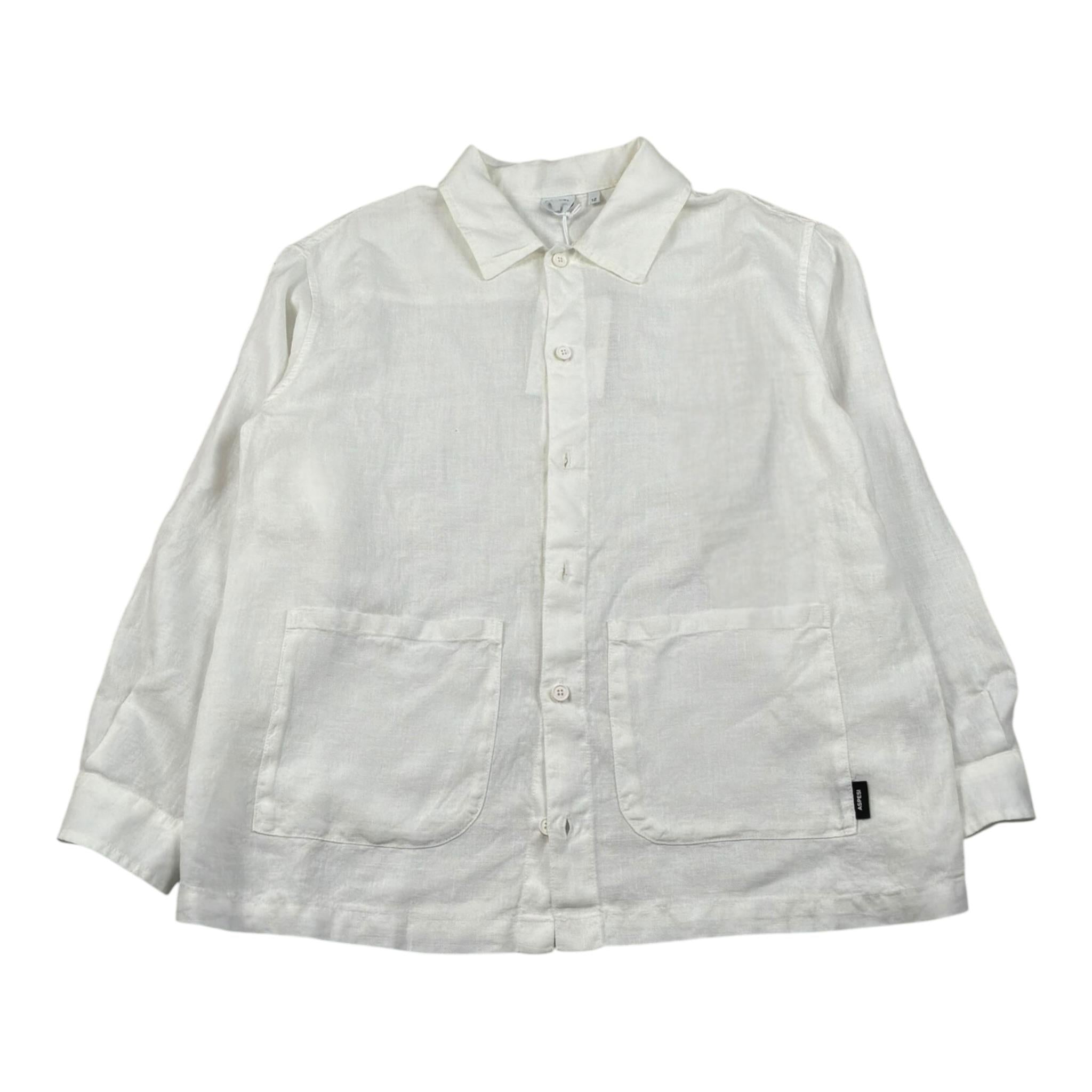 Aspesi Camicia Manica Lunga Tinta Unita per Bambino S24002GCL600 PANNA ASPESI 