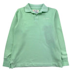 Saint Barth Polo Manica Lunga Tinta Unita con Logo per Bambino PIQUET VERDE SAINT BARTH 