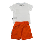 John Richmond Completo 2 Pezzi T-Shirt-Bermuda Bicolore per Neonata RIP25050CJX BIANCO/ARANCIONE JOHN RICHMOND 