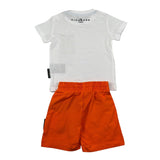 John Richmond Completo 2 Pezzi T-Shirt-Bermuda Bicolore per Neonata RIP25050CJX BIANCO/ARANCIONE JOHN RICHMOND 