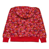MOSCHINO felpa tinta unita con zip e cappuccio logata Rosso per Bambino HUF097 ROSSO MOSCHINO 