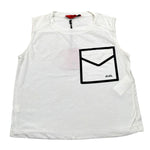 Jijil Canotta tinta unita con Stampa Bianco per Bambina JJE23TS088 BIANCO JIJIL 